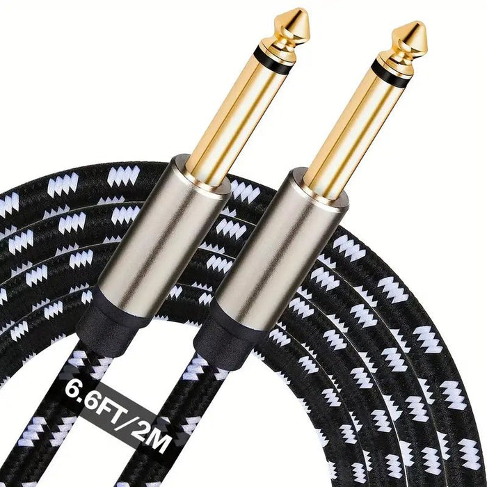 Cable de Instrumento Dorado Premium de 6.35mm - Jack Mono Desequilibrado 2M - Quierox - Tienda Online