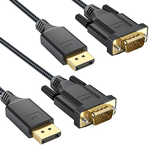 Cable DisplayPort a VGA de 90 cm (3 pies), paquete de 2 - Quierox - Tienda Online