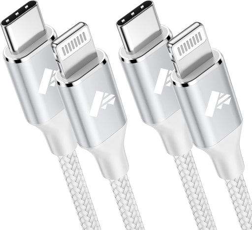Cable USB C a Lightning de 3 pies, paquete de 2 cables para iPhone, trenzado - Quierox - Tienda Online