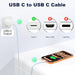 Cable USB C a USB C azul de 6 pies, de carga de nailon trenzado para iPhone - Quierox - Tienda Online