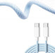 Cable USB C a USB C azul de 6 pies, de carga de nailon trenzado para iPhone - Quierox - Tienda Online
