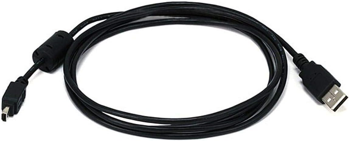 Cavo Monoprice USB-A A Mini-B 14 Pin Per Fotocamera Fuji – 6 Piedi (1,8m), Nero, Modello 2797