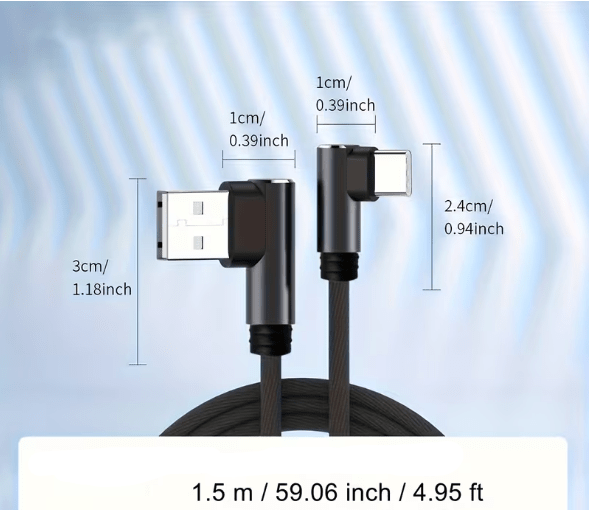 Cable USB Tipo C de Carga Rápida Plano, Acabado Mate - Quierox - Tienda Online