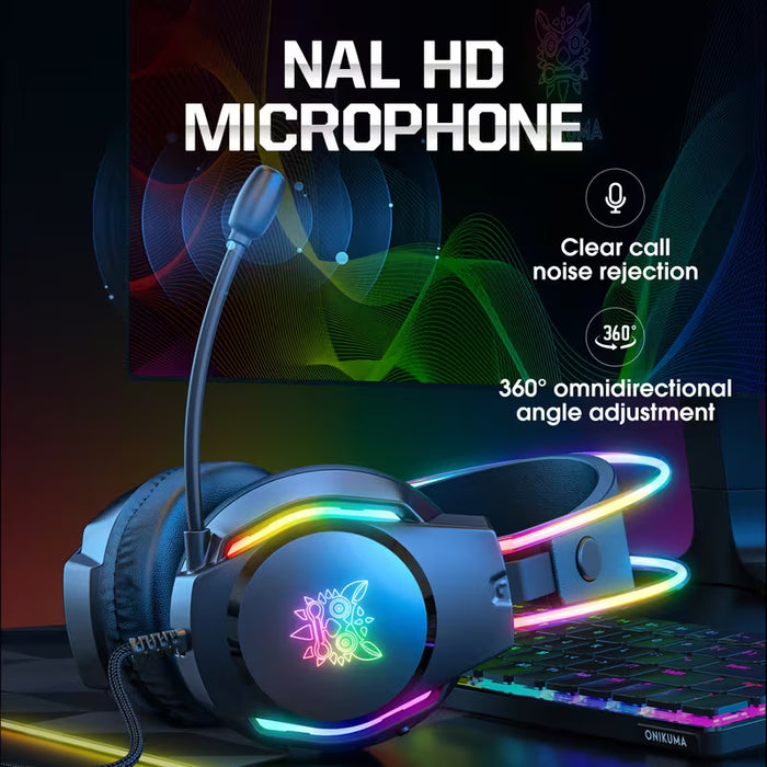 Auriculares de Juego con Cable ONIKUMA con Micrófono con Cancelación de Ruido