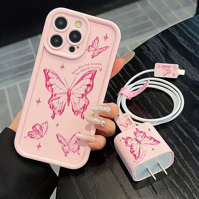 Funda para teléfono: Juego de 5 con estampado rosa para iPhone 11