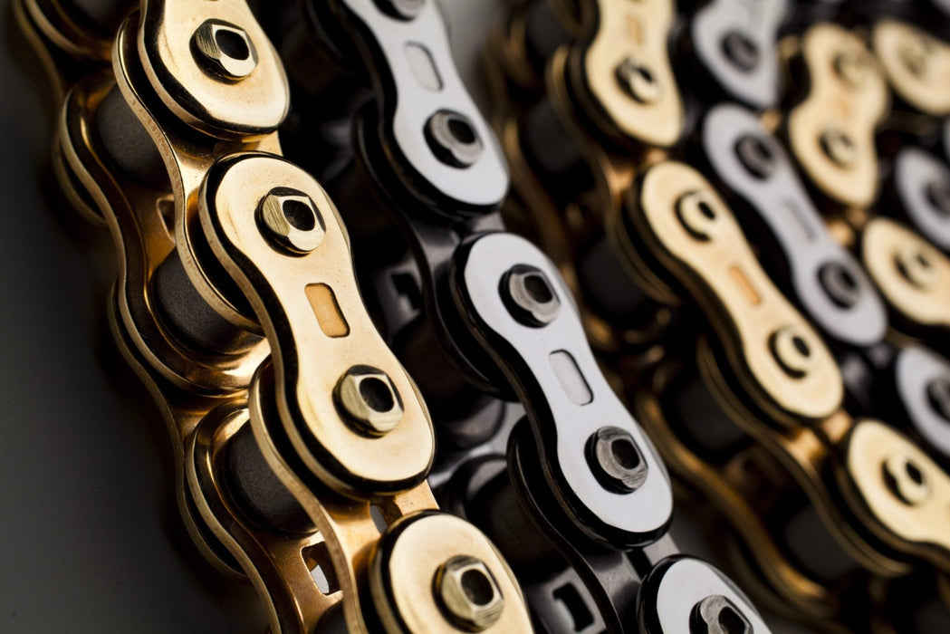 Cadena 520 Z 3D Premium - 150 eslabones - Negro/Oro - Quierox - Tienda Online