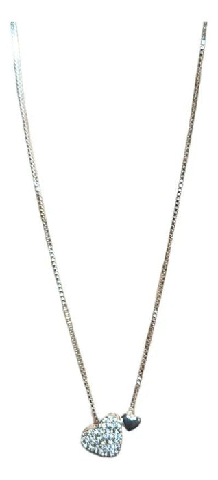 Cadena con colgante de corazón de doble amor - Quierox - Tienda Online