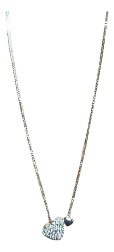 Cadena con colgante de corazón de doble amor - Quierox - Tienda Online