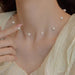 Cadena de clavícula con cuentas de perlas de hilo de pescar transparente para mujer - Quierox - Tienda Online