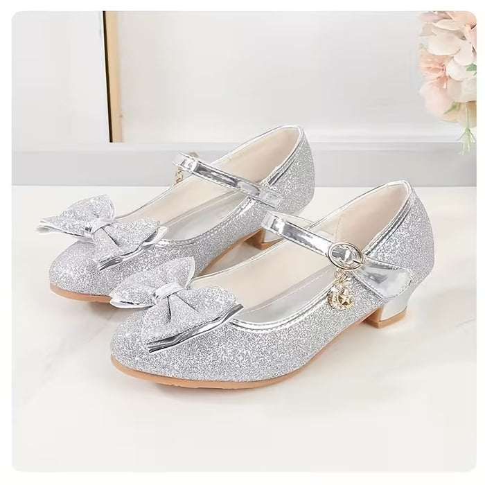 Zapatos de Vestir para Niñas Mary Jane Bailarinas con Tacón Bajo Estilo Princesa