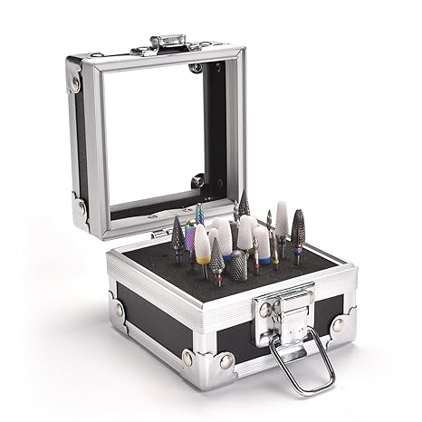 Caja de brocas de uñas, contenedor de 25 agujeros - Quierox - Tienda Online