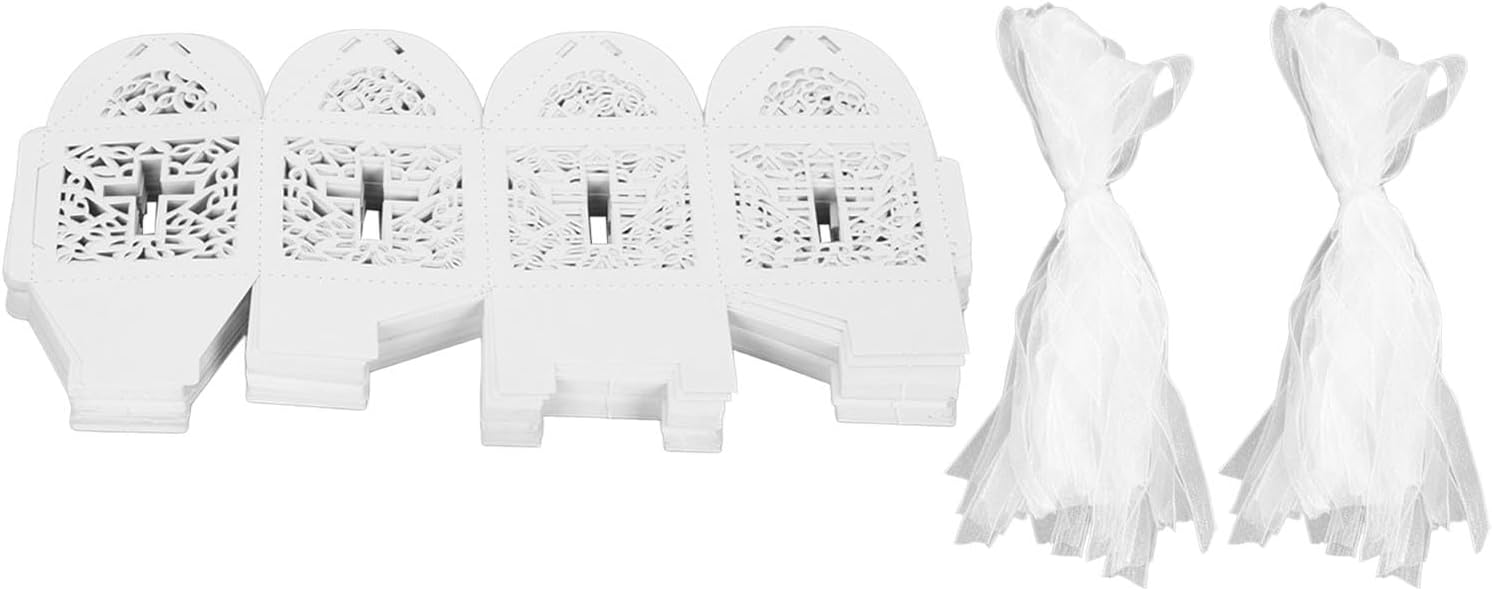 Caja de caramelo hueca, 50 piezas, con cinta multifunción, estilo europeo - Quierox - Tienda Online