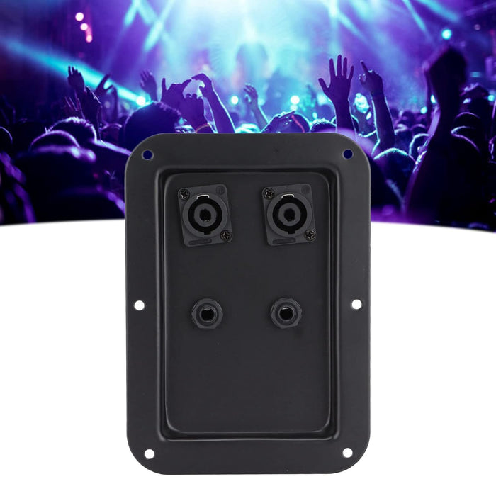 Caja de conexiones de altavoz, placa de enchufe de 4 núcleos, doble enchufe 6.35 - Quierox - Tienda Online