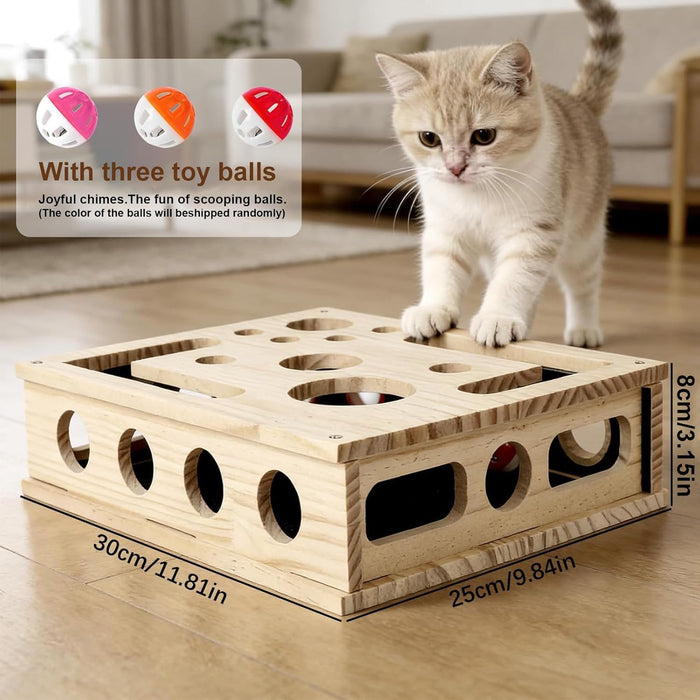 Caja de laberinto de enriquecimiento avanzada de rompecabezas de uñas para gatos - Quierox - Tienda Online