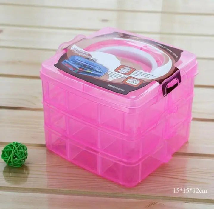 Caja organizadora de plástico almacenamiento de perlas y cuentas de joyería - Quierox - Tienda Online