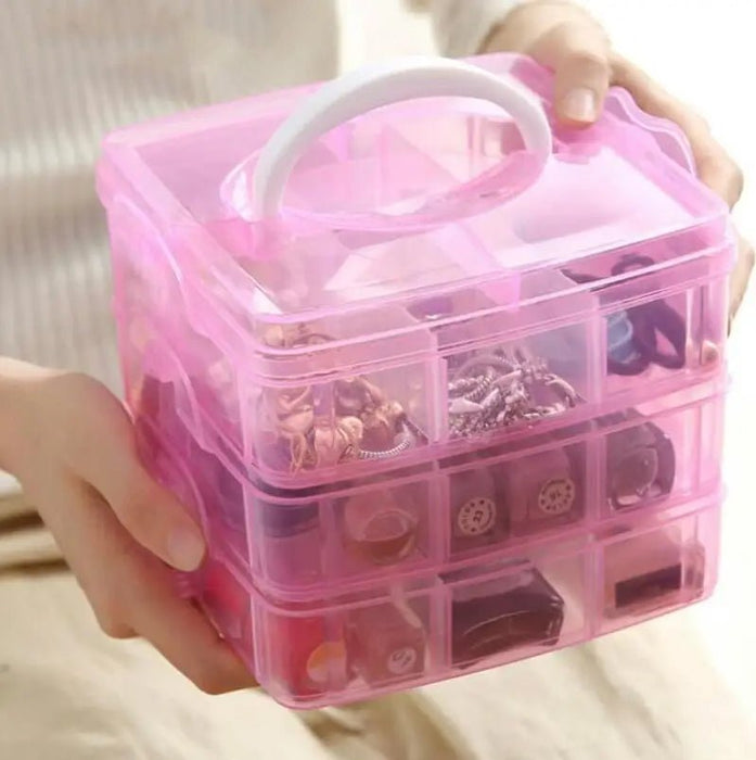 Caja organizadora de plástico almacenamiento de perlas y cuentas de joyería - Quierox - Tienda Online