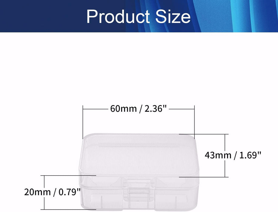 Cajas de almacenamiento de batería 18500 transparentes - Quierox - Tienda Online