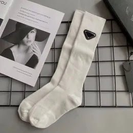 Calcetines de algodón para mujer con el logo de prada para el tiempo libre, suaves, transpirables - Quierox - Tienda Online