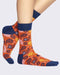 Calcetines de algodón temáticos - Naranja con estampado de cachemira - Quierox - Tienda Online