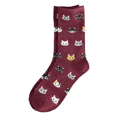 Calcetines de otoño con cabezas de gato para mujer - Quierox - Tienda Online