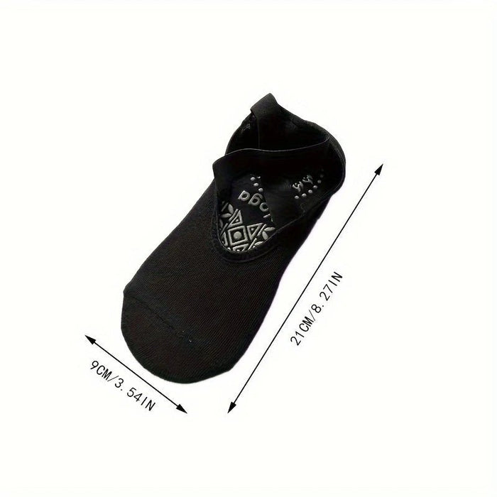 Calcetines de yoga negros para mujeres con hebilla invisible, antideslizantes - Quierox - Tienda Online