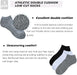 Calcetines deportivos de corte bajo de doble cojín para mujer, 3 pares - Quierox - Tienda Online