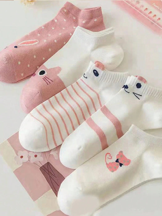 Calcetines para mujer, calcetines con orejas de gato para gatos y lindos calcetines bajos - Quierox - Tienda Online