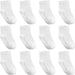 Calcetines tobilleros antideslizantes para bebé, paquete de 12 para niños y niñas - Quierox - Tienda Online