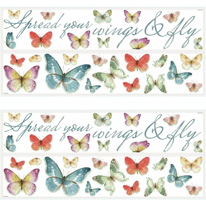 Calcomanías de pared despegables y adhesivas con cita de mariposa - Quierox - Tienda Online