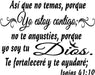 Calcomanías de pared en español decorativas para pared yo Soy tu Dios. Isaías 41:10 - Quierox - Tienda Online