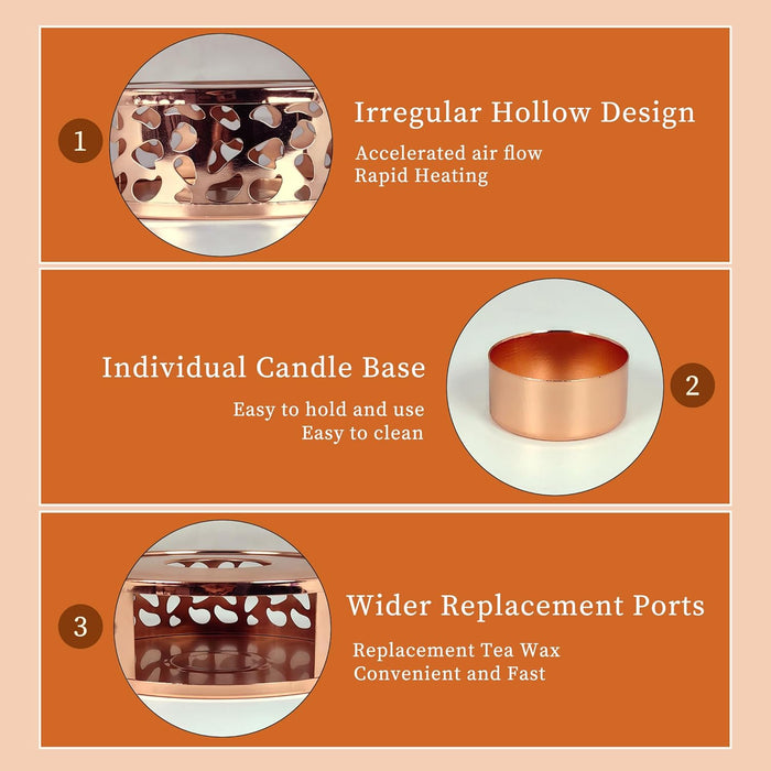 Calentador de velas pequeñas con forma de tetera - Quierox - Tienda Online