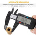 Calibrador Digital electrónico de 150mm y 100mm, calibrador Vernier con esfera de fibra de carbono, micrómetro, herramienta de medición - Quierox - Tienda Online