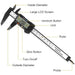 Calibrador Digital electrónico de 150mm y 100mm, calibrador Vernier con esfera de fibra de carbono, micrómetro, herramienta de medición - Quierox - Tienda Online
