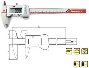 Calibre digital de pantalla rápida, rango: 0.000 - 7.874 in - Quierox - Tienda Online