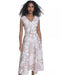 Calvin Klein Vestido midi de cuello en V con cinturón de buceo para mujer - Quierox - Tienda Online