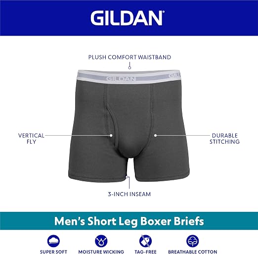 Calzoncillos bóxer cortos para hombre Gildan, paquete múltiple - Quierox - Tienda Online