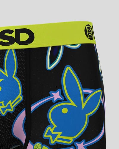 Calzoncillos bóxer PSD x Playboy Rave en color negro con un estampado gráfico - Quierox - Tienda Online