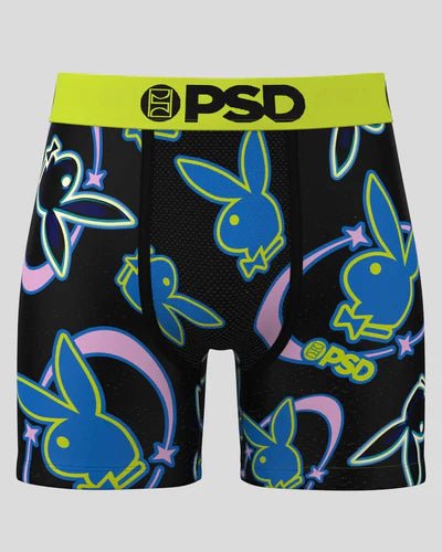 Calzoncillos bóxer PSD x Playboy Rave en color negro con un estampado gráfico - Quierox - Tienda Online