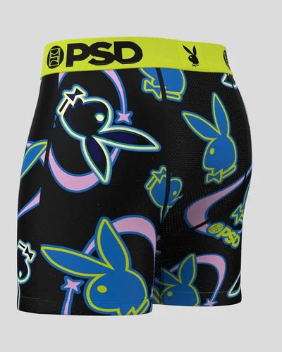 Calzoncillos bóxer PSD x Playboy Rave en color negro con un estampado gráfico - Quierox - Tienda Online