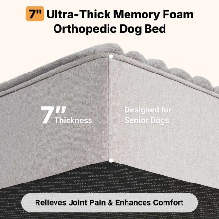 Cama ortopédica de espuma viscoelástica para perros Veehoo - Quierox - Tienda Online