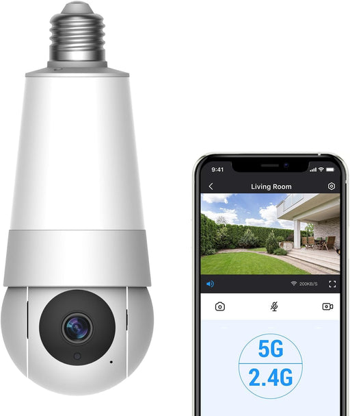 Cámara de bombilla inteligente de 5MP, plataforma de gestión - Quierox - Tienda Online