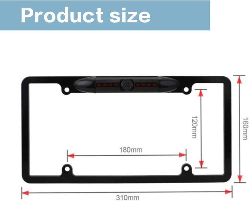 Cámara de respaldo con marco de matrícula - Quierox - Tienda Online