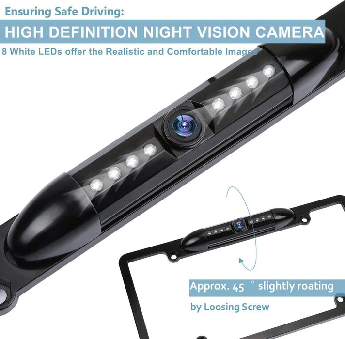 Cámara de respaldo con marco de matrícula - Quierox - Tienda Online