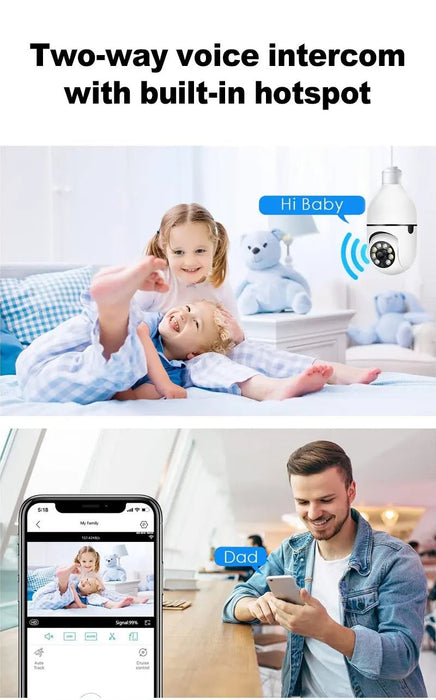 Cámaras de seguridad inalámbricas OURLIFE con seguimiento automático, visión nocturna