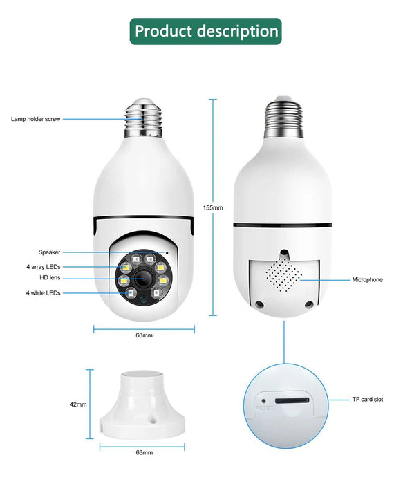 Cámaras de seguridad inalámbricas OURLIFE con seguimiento automático, visión nocturna