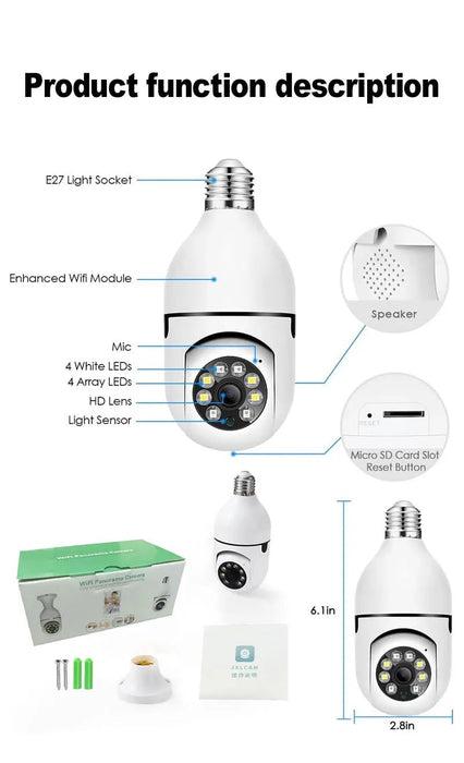 Cámaras de seguridad inalámbricas OURLIFE con seguimiento automático, visión nocturna