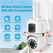 Cámara de vigilancia WiFi de doble lente de doble lente de 8 MP para exteriores - Quierox - Tienda Online