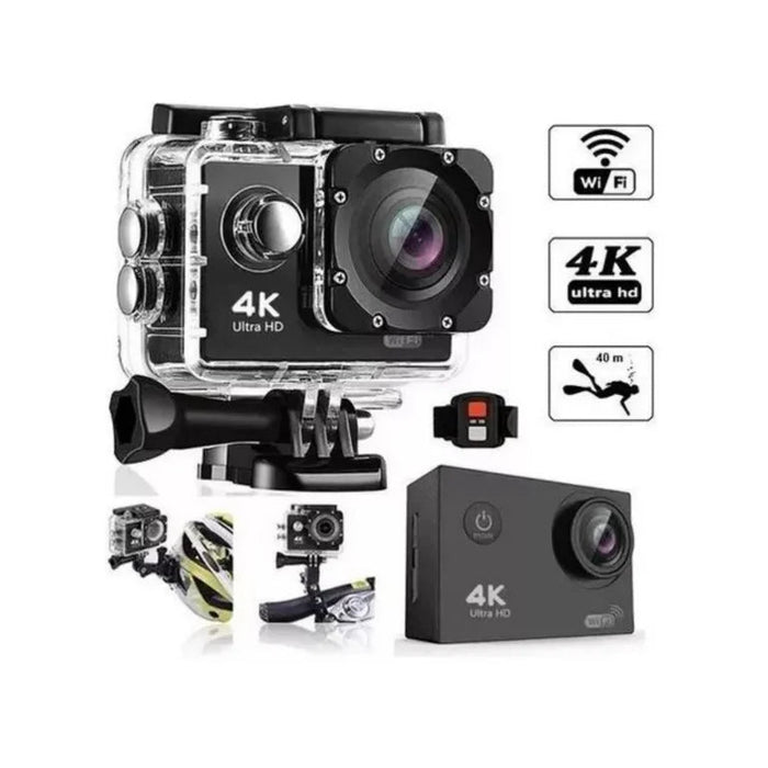 Camara Deportiva 4k Hd Wifi Control Sumergible Tipo Go Pro - Quierox - Tienda Online