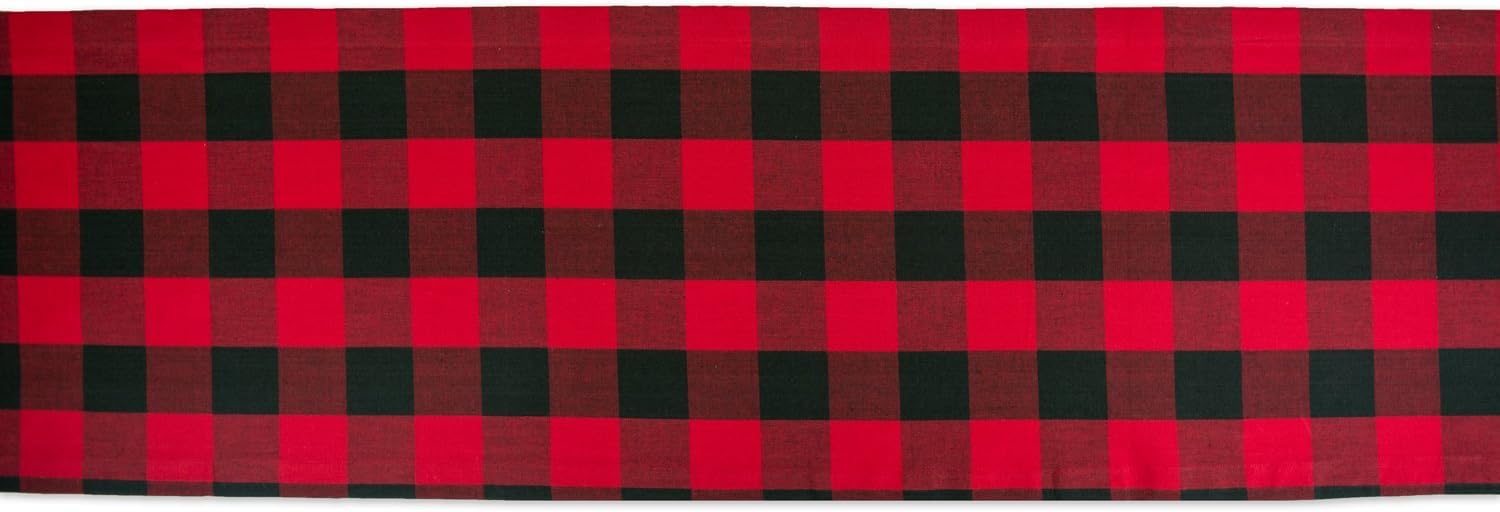 Camino de mesa clásico estilo granja de la colección Buffalo Check de DII, 14"x108" - Quierox - Tienda Online