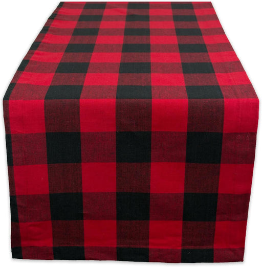 Camino de mesa clásico estilo granja de la colección Buffalo Check de DII, 14"x108" - Quierox - Tienda Online